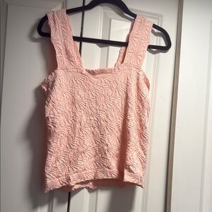 ARULA Pink Smocked Sleeveless Tank Top